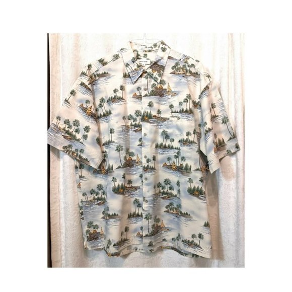 Pierre Cardin Other - Pierre Cardin Hawaiian Camp Shirt XXL Magnam Palms